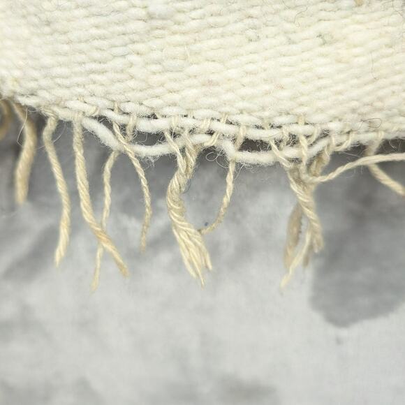 Vintage Baja Poncho Sweater Mens Medium Woven Pullover Boho Hooded 90s - Picture 5 of 8